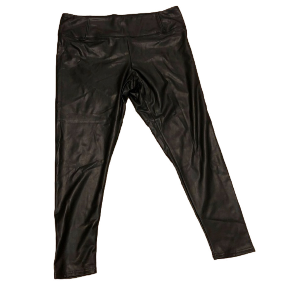 𝅺new 7 for All Mankind Faux Leather Legging Pants Size 2x